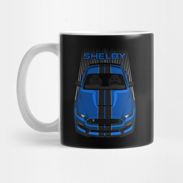 Ford Mustang Shelby GT350 2015 - 2020 - Velocity Blue - Black Stripes by V8social